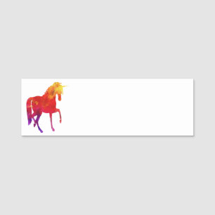 Porte-nom Rainbow Colorn Unicorn Art amusant
