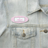 Porte-nom Rayé Élégant (En situation)