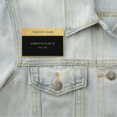 Porte-nom Rectangle de Parties scintillant Gold Glam personn (En situation)