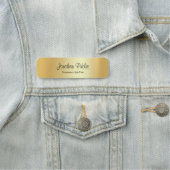 Porte-nom Rectangle fascinant fait sur commande d'or de (En situation)