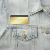 Porte-nom Rectangle moderne de modèle simple de sembler d'or (En situation)