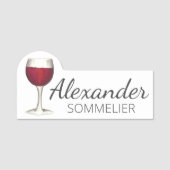 Porte-nom Red Wine Bar Vignoble Vignoble sommelier (Devant)