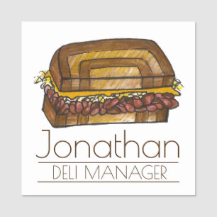Porte-nom Restaurant de sandwichs de jui Deli Corned Beef Re