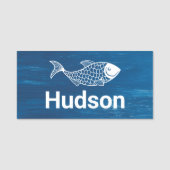 Porte-nom Restaurant Fish & Chips | Côtier nautique | Person (Devant)