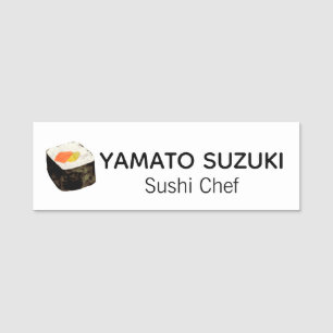 Porte-nom Restaurant japonais Sushi Chef, fruits de mer