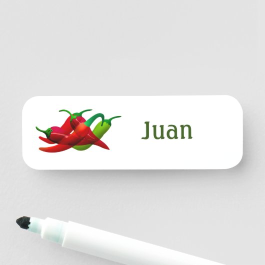 Porte-nom Restaurant Mexicain Poivrons chauds (En situation)