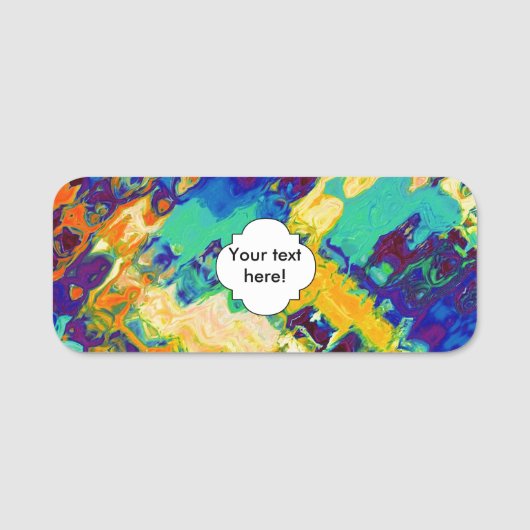 Porte-nom Rétro conception d'abrégé sur texture (Devant)