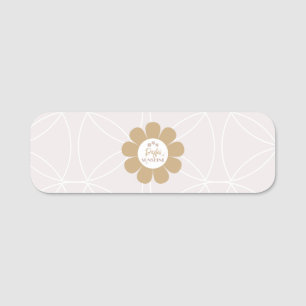 Porte-nom Retro Elegant Blush Pink Business