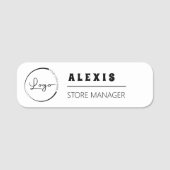 Porte-nom Rétro Entreprise Logo commercial Promotionnel (Devant)