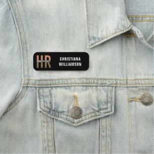 Porte-nom RH Ressources humaines Empreinte de léopard RH per