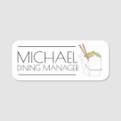 Porte-nom Riz frits Chopsicks chinois Restaurant Takeout (Devant)