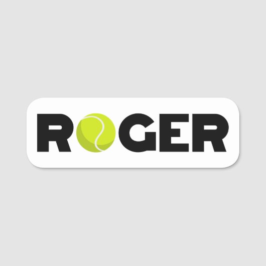 Porte-nom Roger Tennis (Devant)