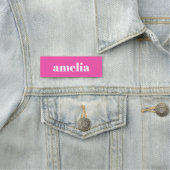 Porte-nom Rose Chaude Tendance (En situation)