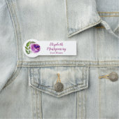 Porte-nom Rose de pourpre d'aquarelle de planificateur de (En situation)