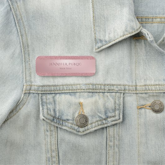 Porte-nom Rose élégant Gold Parties scintillant Modèle moder (En situation)