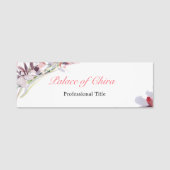 Porte-nom Rose floral (Devant)