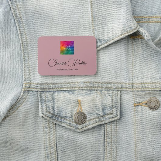 Porte-nom Rose Gold Calligraphie Script Modèle élégant (En situation)