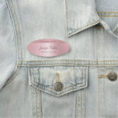 Porte-nom Rose Gold Modern Elegant Glamor Script Modèle (En situation)