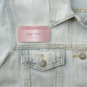 Porte-nom Rose Gold Modern Élégant Script manuscrit tendance (En situation)