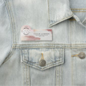 Porte-nom Rose gold moderne féminin rose (En situation)