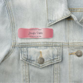 Porte-nom Rose Gold Nom balise Calligraphie Script Modèle (En situation)