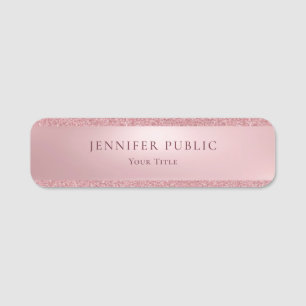 Porte-nom Rose Gold Parties scintillant moderne Modèle éléga