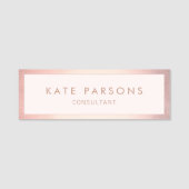 Porte-nom Rose Rose Gold Frontière Spa de beauté (Devant)