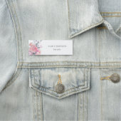 Porte-nom Rougissent les fleurs roses (En situation)