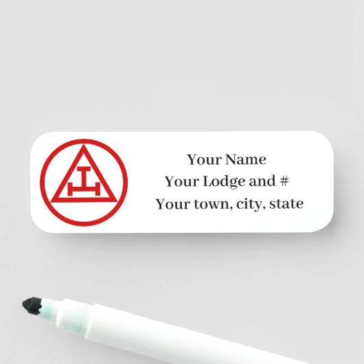 Porte-nom Royal Arch Freemason Masonic Masony (En situation)