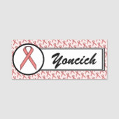 Porte-nom Ruban rose standard par Kenneth Yoncich (Devant)