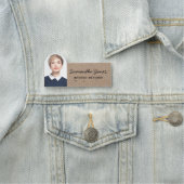 Porte-nom Rustic Modern script manuscrit photo recyclé (En situation)