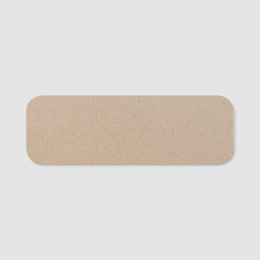 Porte-nom Rustique Kraft papier blanc Modèle personnalisé (Devant)