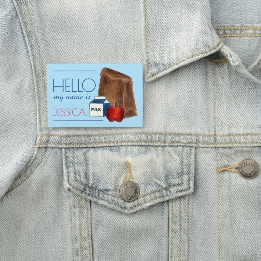 Porte-nom Sac Brown École Déjeuner enseignant Cafétéria Trav (En situation)