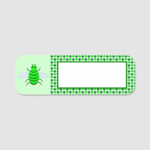 Porte-nom Saint Patricks Day Bee et Shamrocks