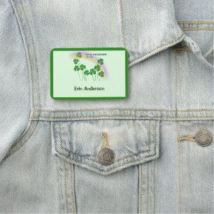 Porte-nom Saint Patrick's Day Clovers Top of the Morning