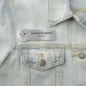 Porte-nom Salon de beauté Parties scintillant argent (En situation)