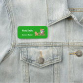 Porte-nom Santa Claus with Sleigh and Reindeer Personalized  (En situation)