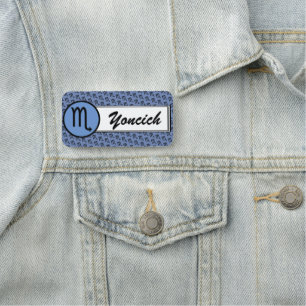 Porte-nom Scorpio Zodiac Symbole Standard par Kenneth Yoncic