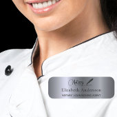 Porte-nom Script argent de l'agent de signature de prêt nota