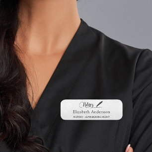 Porte-nom Script argent de l'agent de signature de prêt nota