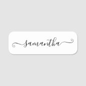 Porte-nom Script de signature Black Cute (Devant)