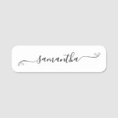Porte-nom Script de signature Cute Bow (Devant)