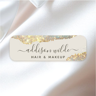 Porte-nom Script de signature holographique Moderne Glam Pai