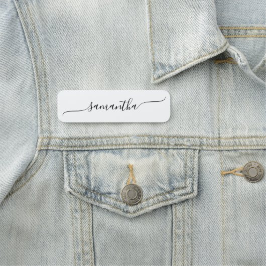 Porte-nom Script de signature Swash simple (En situation)