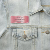 Porte-nom Script de typographie personnalisée Elégant Rose G (En situation)