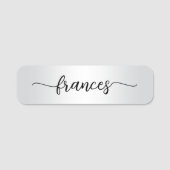 Porte-nom Script manuscrit Pale Silver (Devant)