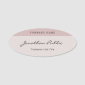 Porte-nom Script manuscrit personnalisé Modèle élégant moder (Devant)