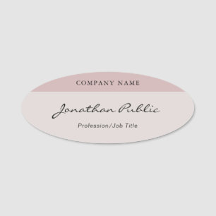 Porte-nom Script manuscrit personnalisé Modèle élégant moder