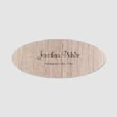 Porte-nom Script manuscrit Texte Modèle Élégant apparence en (Devant)