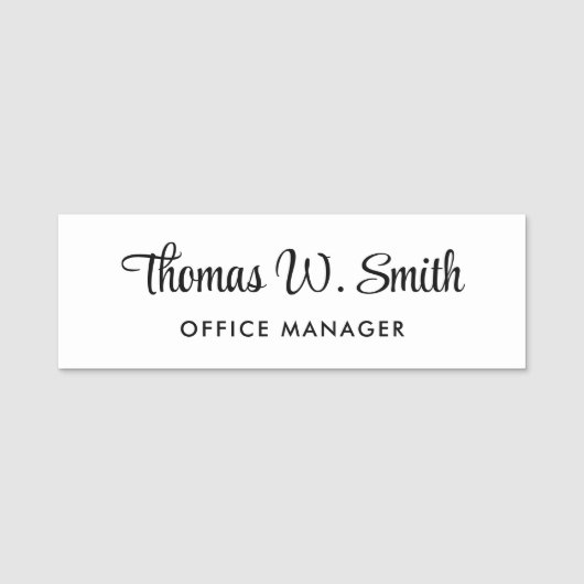 Porte-nom Script moderne Professionnel (Devant)